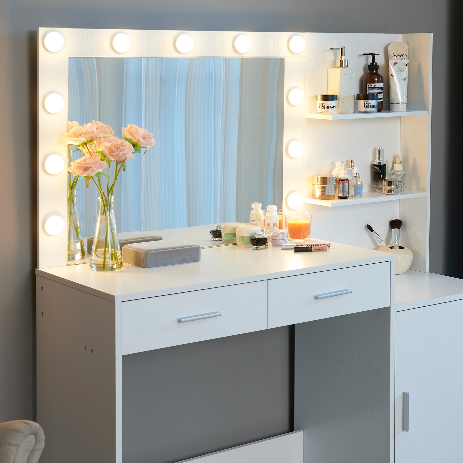 Makeup Vanity Desk – Stylish Dressing Table with Storage