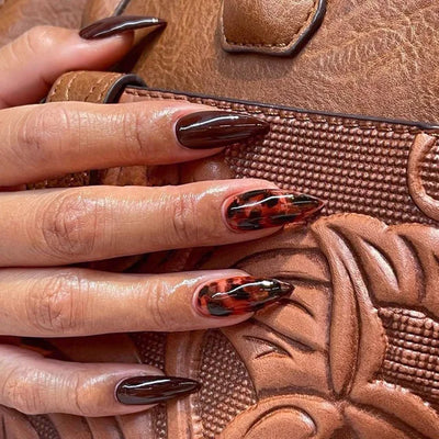 Almond French press on nails