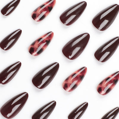 Almond French press on nails