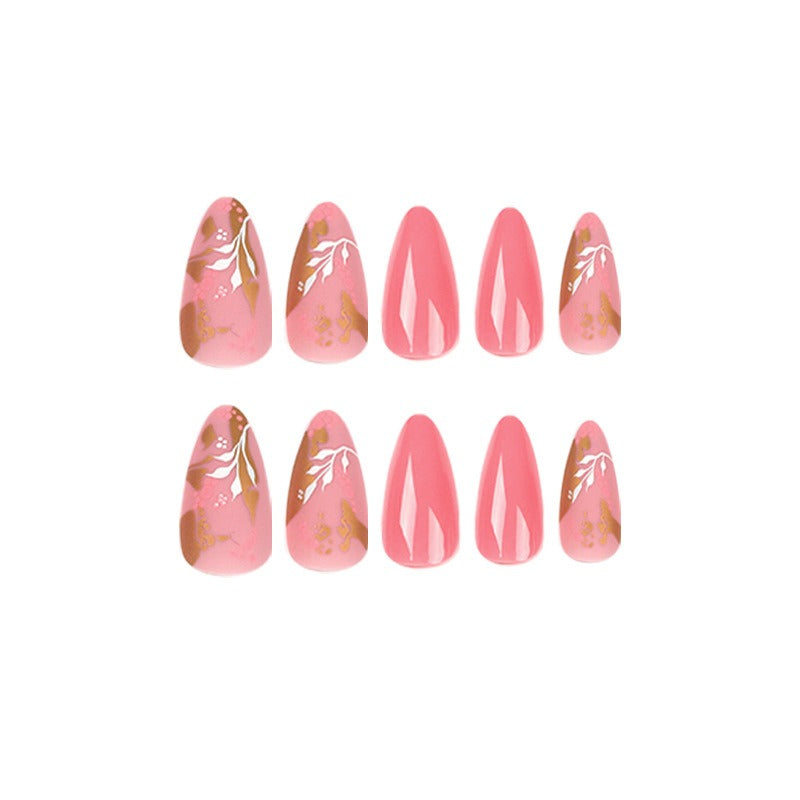 Pink press on nails