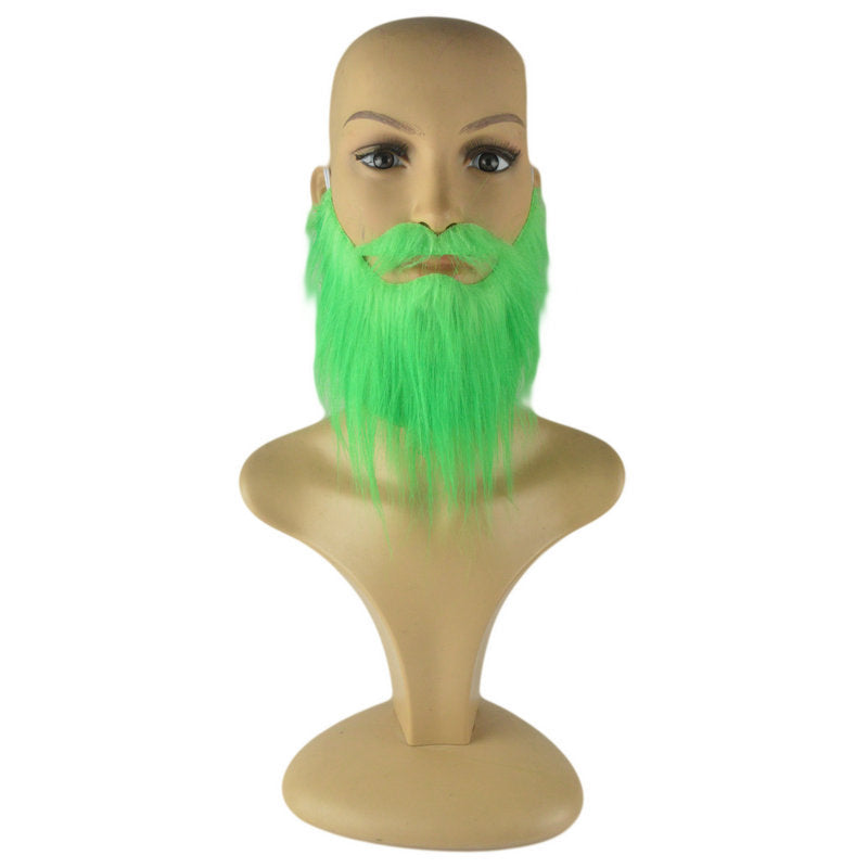 Dress up St Patrick's Day Decoration Irish Green Beard Green Bearded Beard Carnival Show Fake Beard