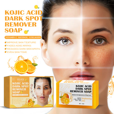 EELHOE Kojic Acid Soap Cleanser Cleansing Soap Dilute Cleansing Cleanser Pore-Clearing Exfoliating Skincare Soap