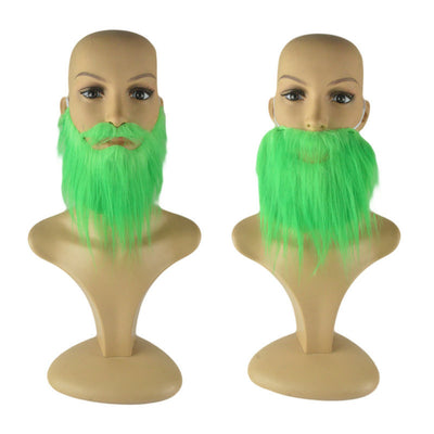 Dress up St Patrick's Day Decoration Irish Green Beard Green Bearded Beard Carnival Show Fake Beard