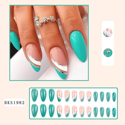 Uñas Almendra Press-On – Set Reutilizable 10 Estilos | Almond Press-On Nails